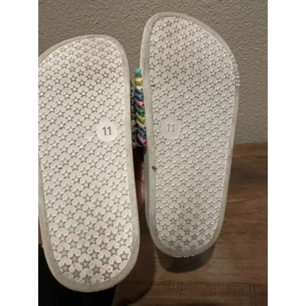 Tommy Bahama Pale Rainbow Glitter Girl Sandals Size 11